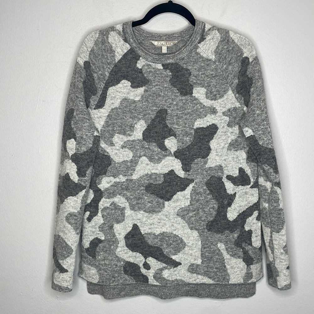 Athleta | Undercover Camo Alpaca & Wool Blend Sweater Size XS